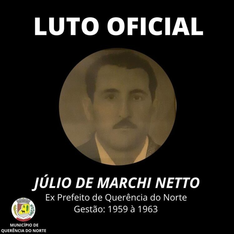Querência do Norte decreta luto oficial de três  dias em razão do falecimento do ex-prefeito