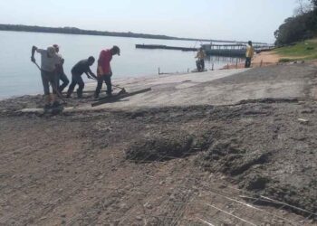 Readequação da Rampa Náutica entra na fase de concretagem