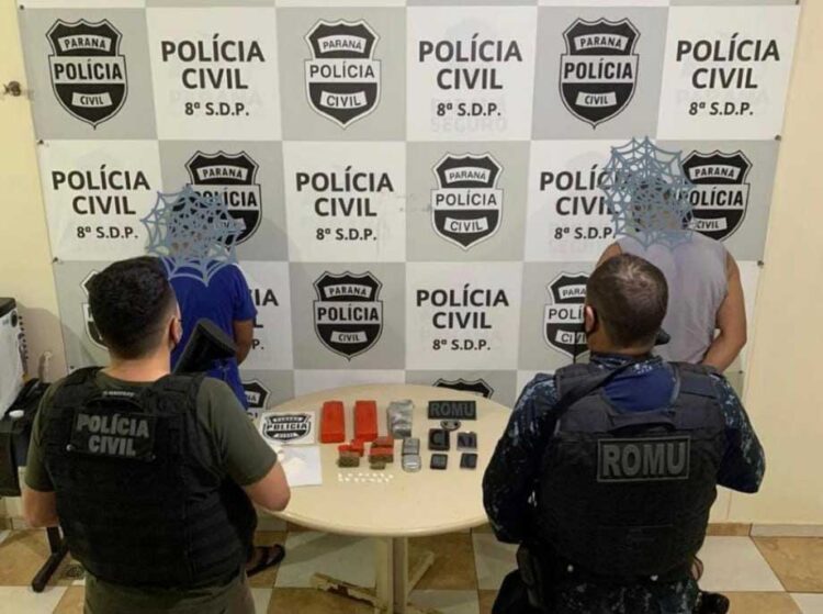 PC e GM prendem dois homens por tráfico de drogas na área central de Paranavaí