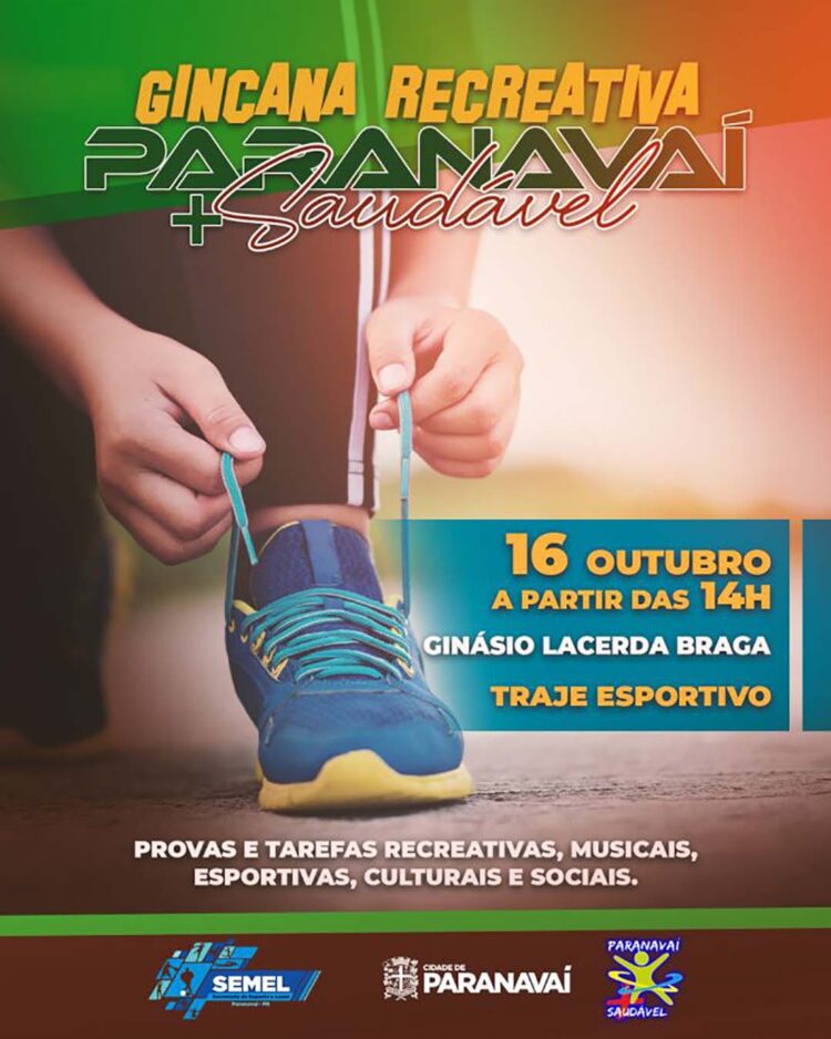 Projeto Paranavaí Mais Saudável terá gincana recreativa