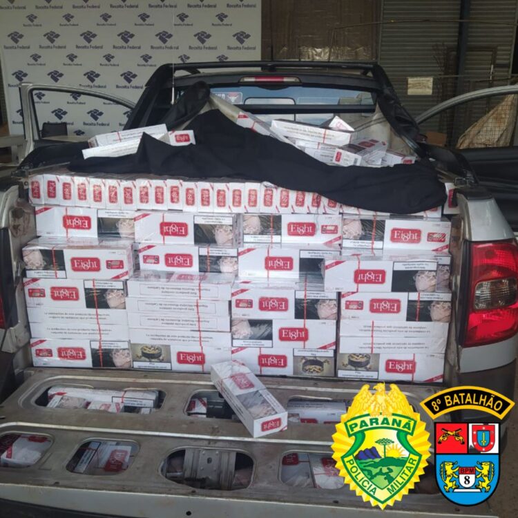 PM prende homem que transportava cigarros contrabandeados do Paraguai
