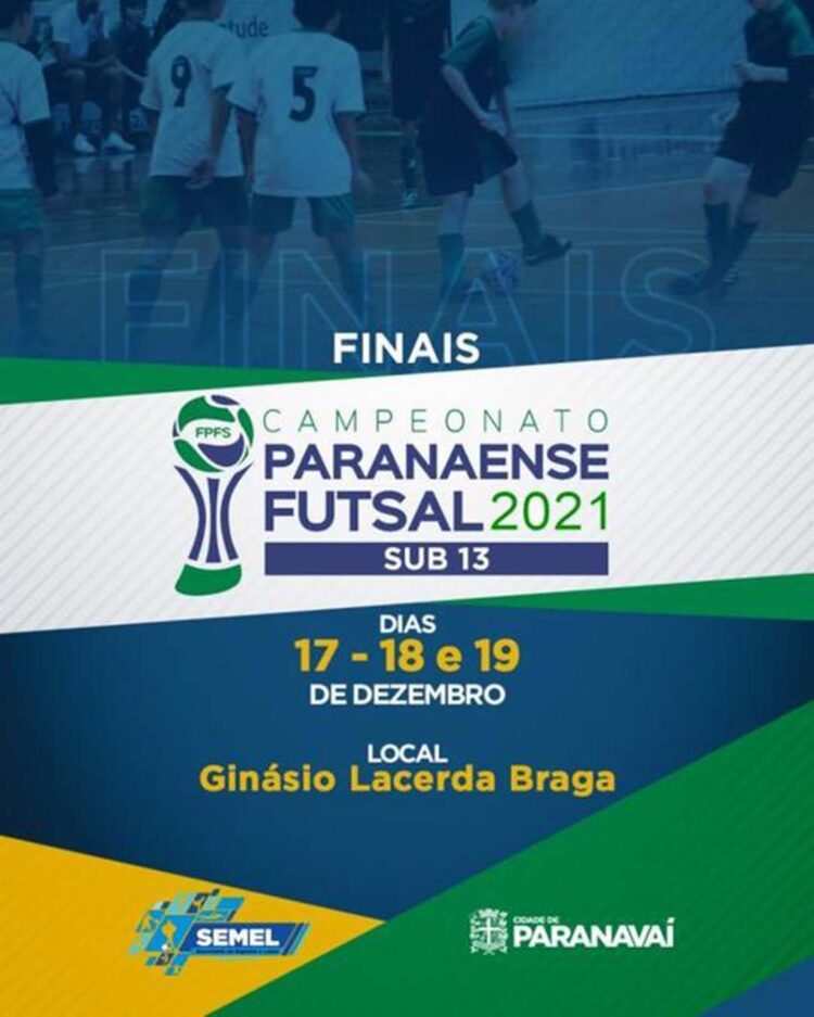 Campeonato Paranaense Sub-13 de Futsal começa nesta sexta-feira em Paranavaí