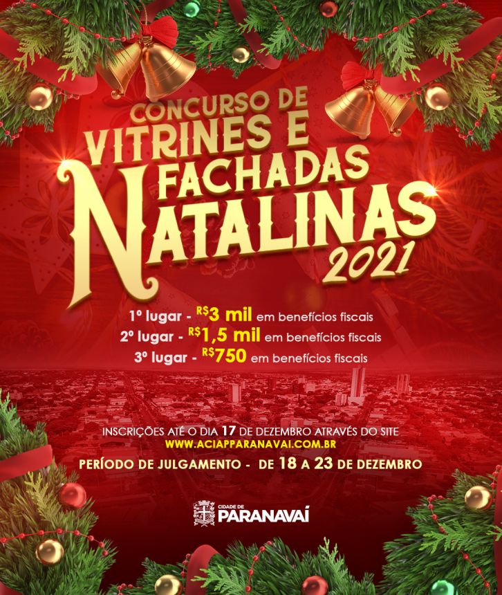 Inscrições para concurso de vitrines no comércio vão até 17 de dezembro