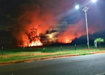 Incêndio atinge aterro sanitário do município