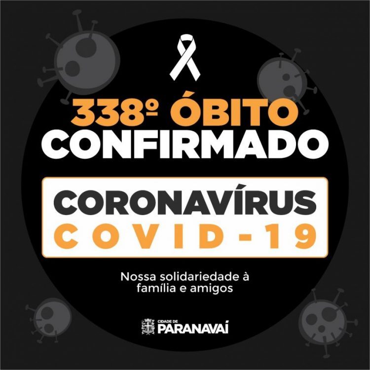 Secretaria de Saúde confirma 338º óbito de paciente com Covid-19