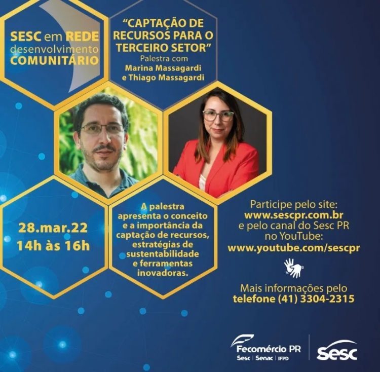 Sesc Paraná apresenta palestra sobre captação de recursos para o terceiro setor