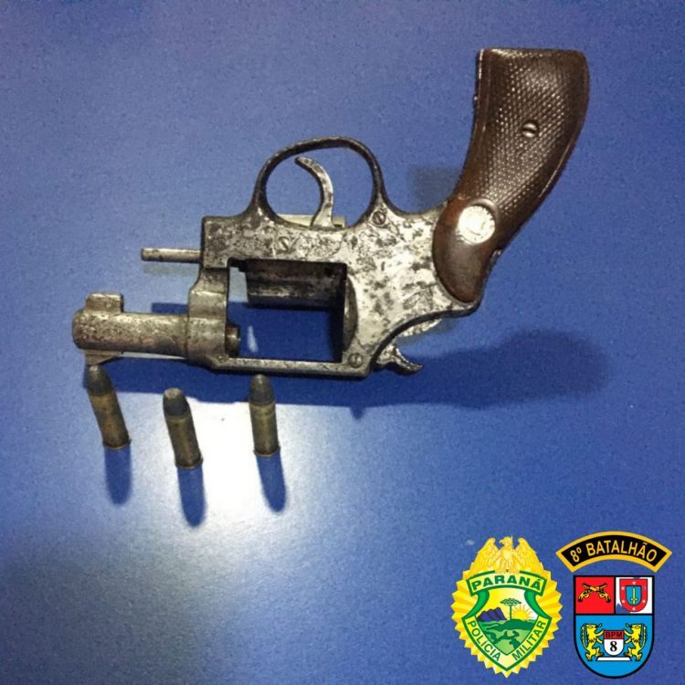 Homem é preso em Guairaçá com revólver enrolado em uma meia