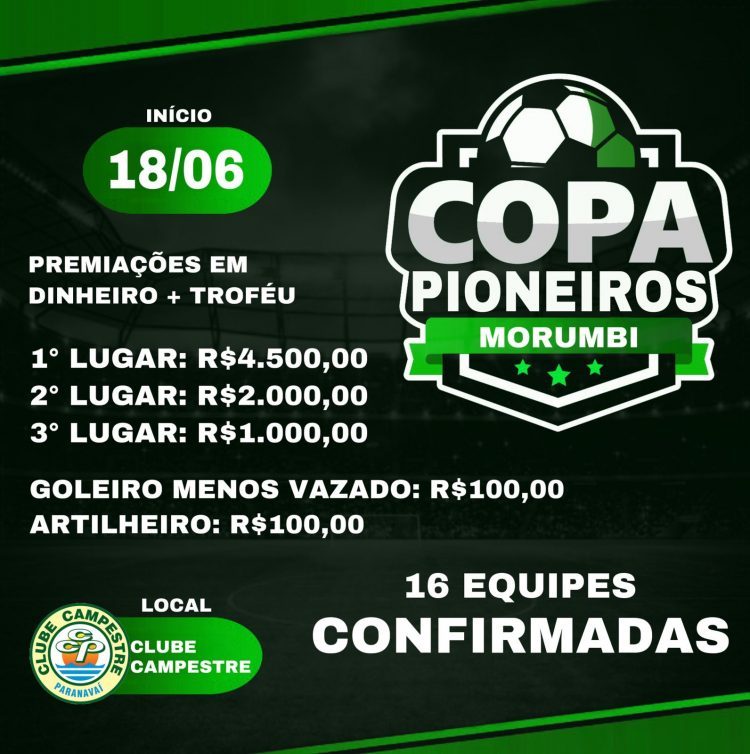 Copa Pioneiros Morumbi começa em junho