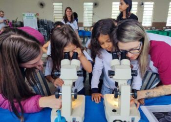 Trabalho de Educação Ambiental com  alunos de Porto Rico e São Pedro do Paraná