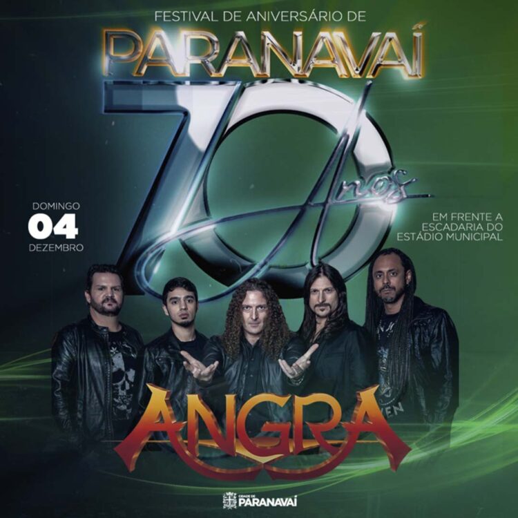 Neste domingo, banda Angra faz show de abertura do Festival de Aniversário de Paranavaí