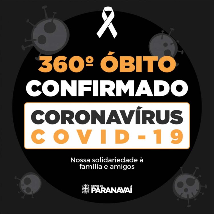 Secretaria de Saúde confirma 360º óbito de paciente de Paranavaí com Covid-19