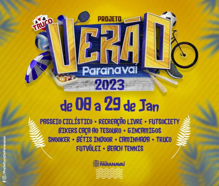 Projeto Verão terá uma série de atividades esportivas no mês de janeiro em Paranavaí