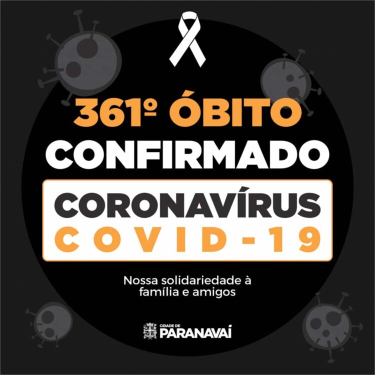 Secretaria de Saúde confirma 361º óbito de paciente de Paranavaí com Covid-19