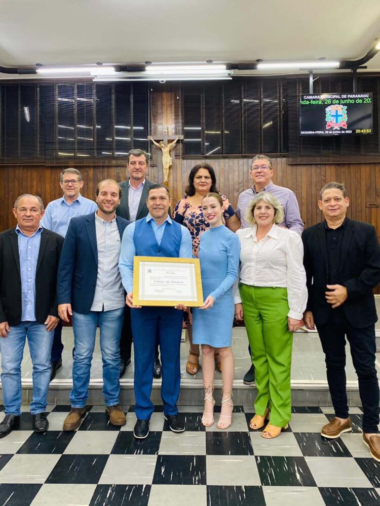 Professor Gilmar é homenageado pelo Legislativo Paranavaiense