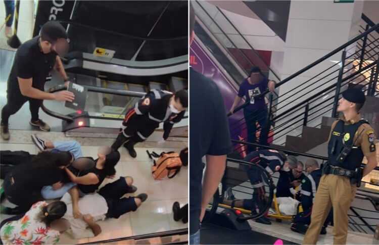 Homem se joga do 3º andar do Shopping Cidade; Criança fica gravemente ferida