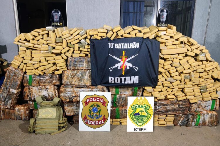 Em ação conjunta, Polícia apreende  mais de 800 quilos de maconha