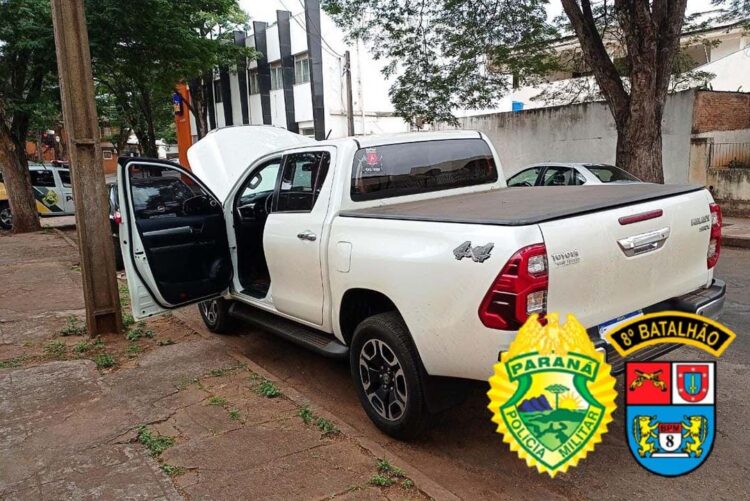 Caminhonete furtada em São Carlos do Ivaí é recuperada pela PM na cidade de Nova Esperança