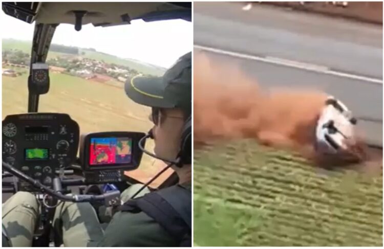 VÍDEO: PRF e PM apreendem 400 quilos de maconha após acompanhamento aéreo no Paraná