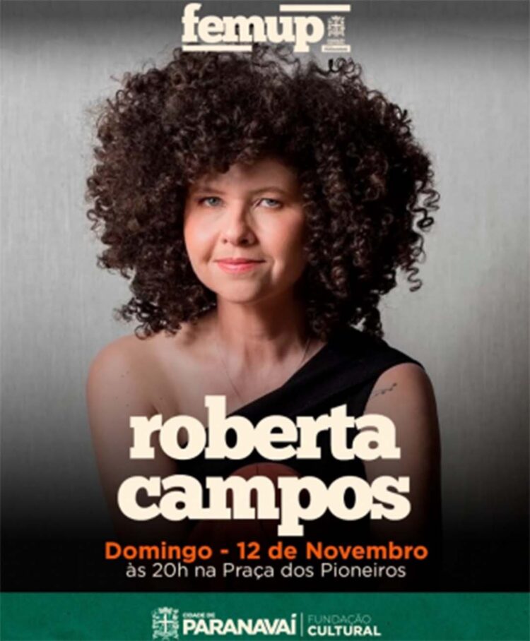 Cantora e compositora Roberta Campos faz show de encerramento da Semana do Femup