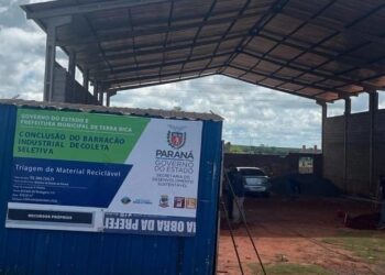 Obra do Barracão Industrial de Coleta Seletiva de Terra Rica é retomada