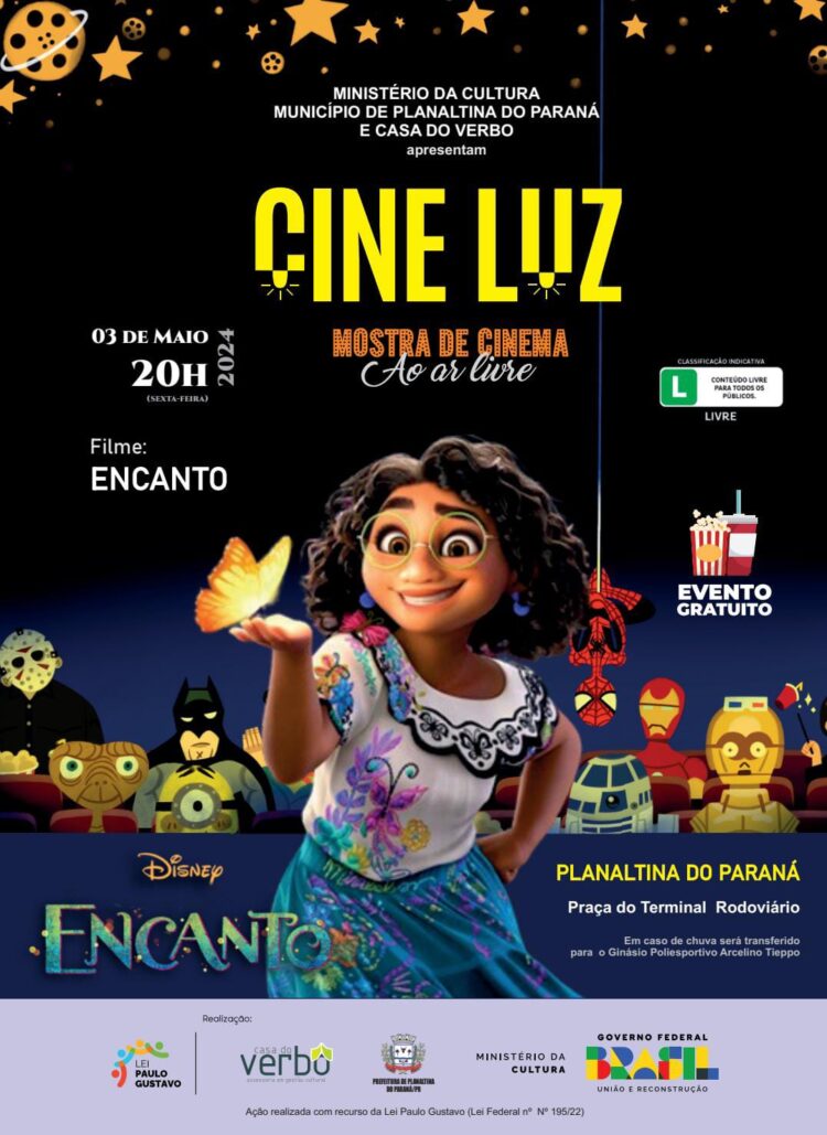 Planaltina do Paraná terá cinema ao ar livre nesta sexta (3)