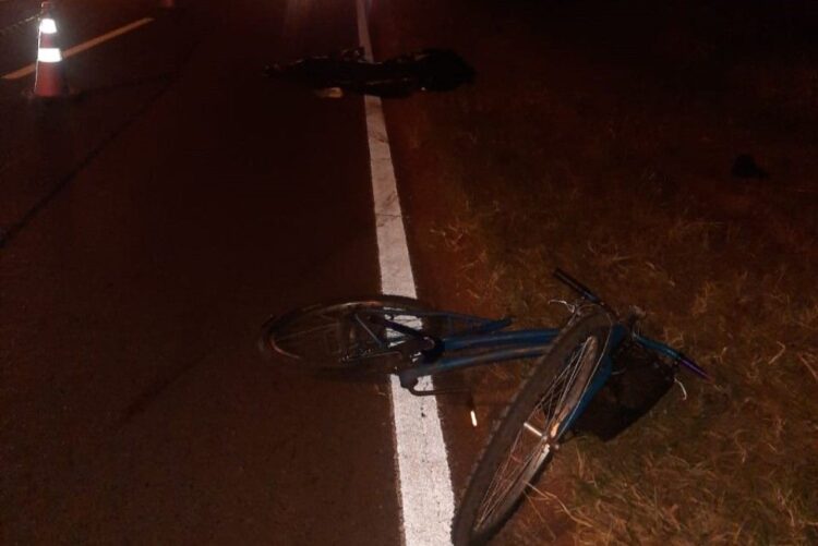 Idoso morre em acidente entre moto e bicicleta na PR-180 em Terra Rica