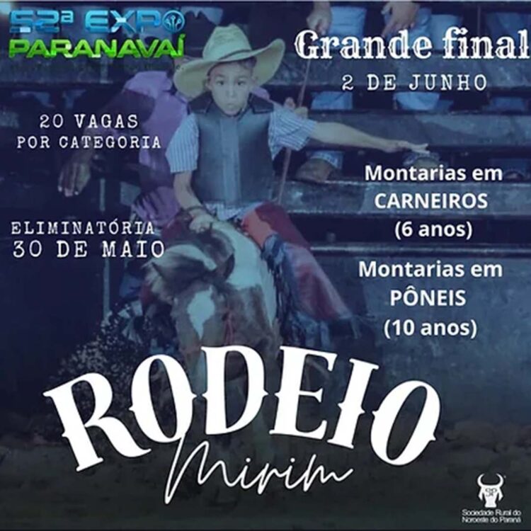 Expo 2024 terá Rodeio Mirim com montarias em carneiros e pôneis