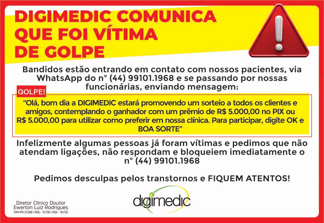 Digimedic comunica que foi vítima de golpe