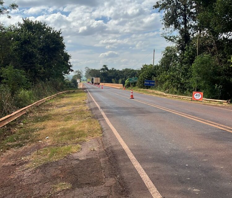 Ponte sobre o Rio Ivaí fica parcialmente interditada a partir desta segunda-feira