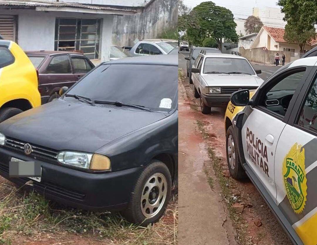 PM recupera veículos furtados em ocorrências diferentes