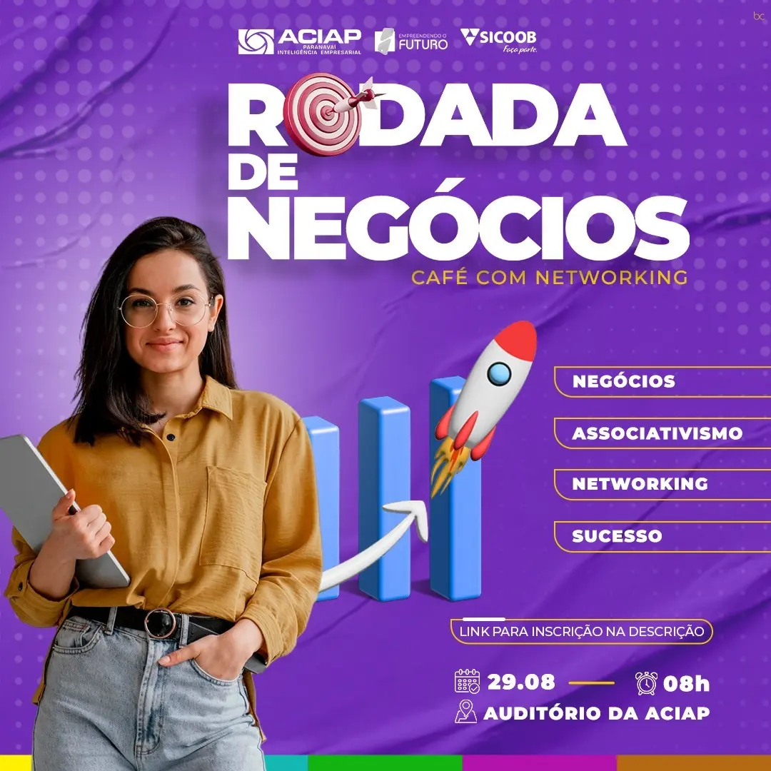 Rodada de Negócios da Aciap incentiva networking e parcerias nesta quinta-feira