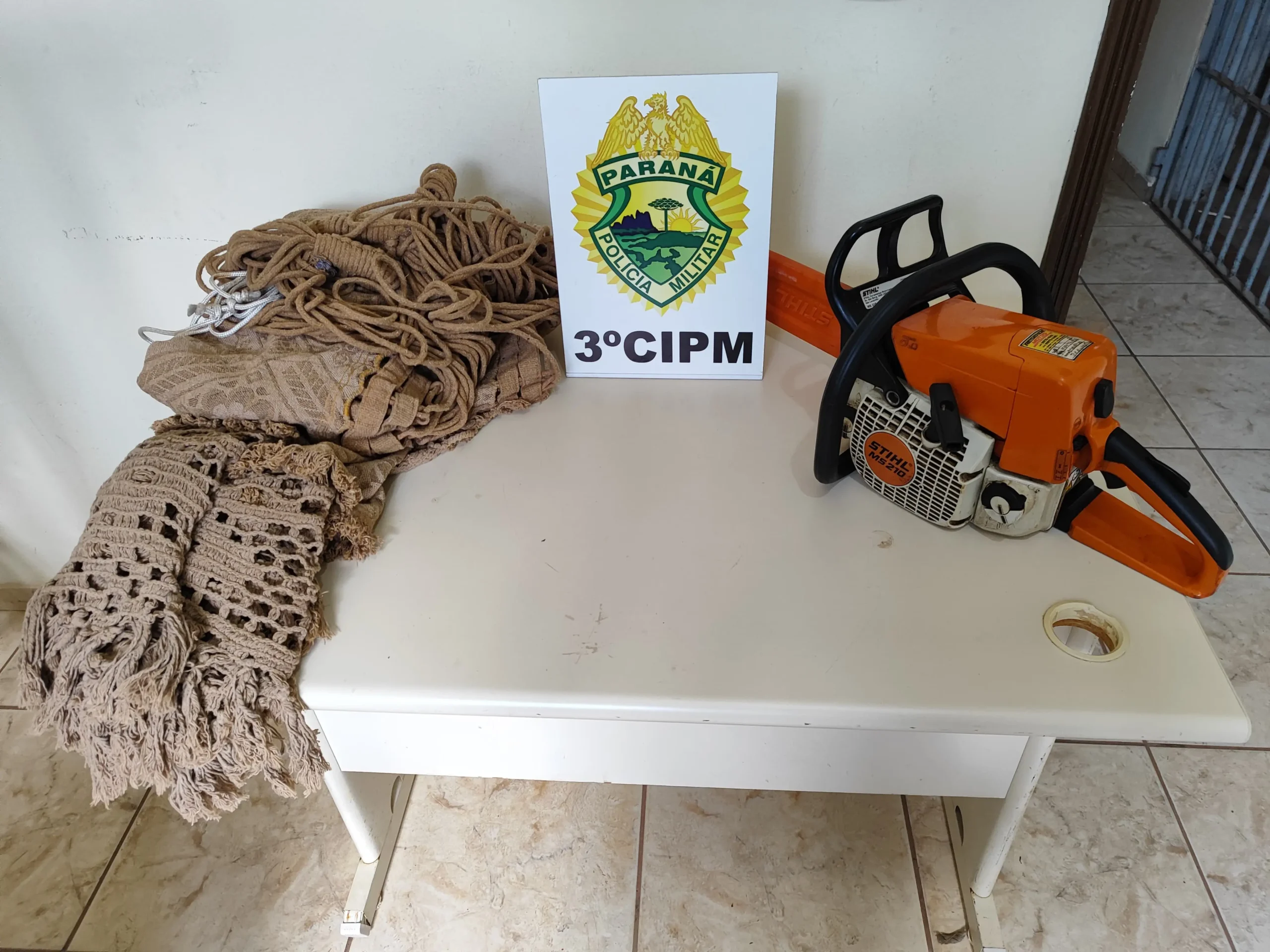 Jovem é preso por furtar serra elétrica em Planaltina do Paraná