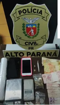 Jovem de 18 anos é preso em flagrante por tráfico de drogas em Alto Paraná