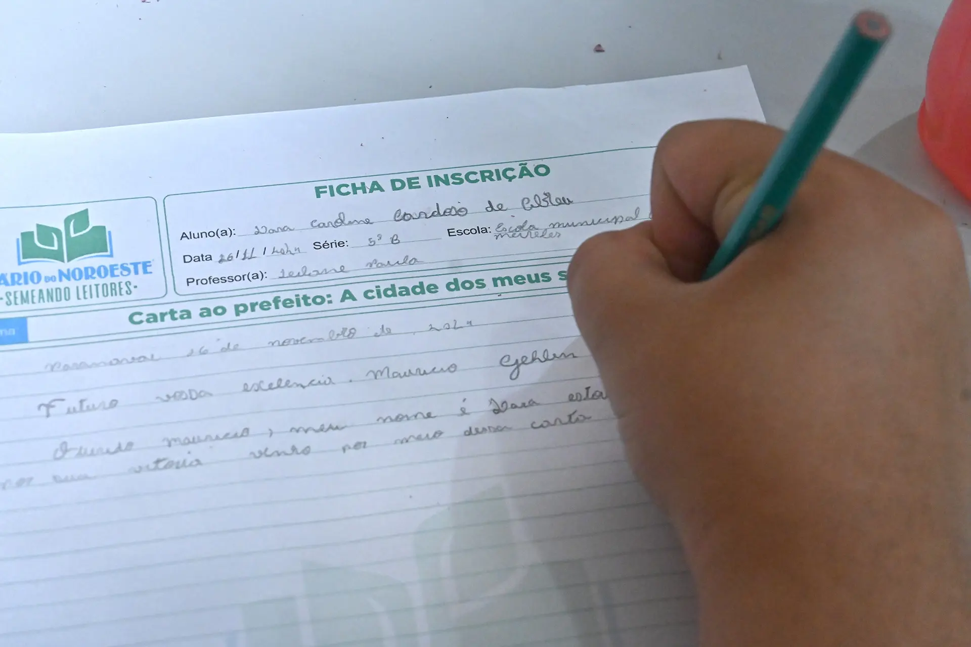 Alunos da rede municipal concluem cartas ao futuro prefeito de Paranavaí