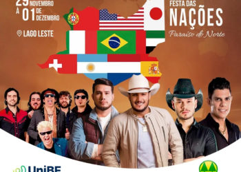 Festa das Nações começa hoje e vai até domingo (1º) em Paraíso do Norte