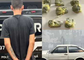 Jovem é preso com maconha dentro de carro em Mirador