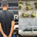 Jovem é preso com maconha dentro de carro em Mirador