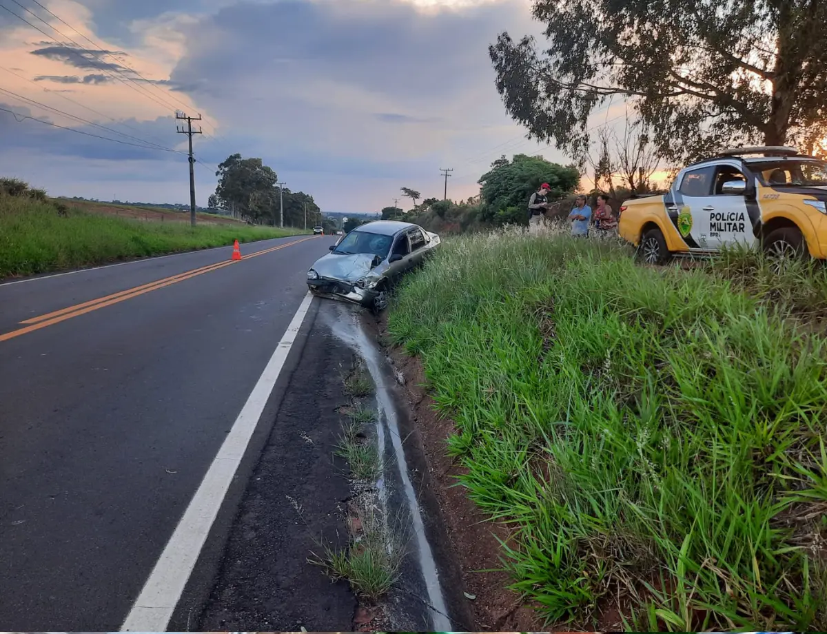 Colisão traseira na PR-182 deixa um ferido em Loanda