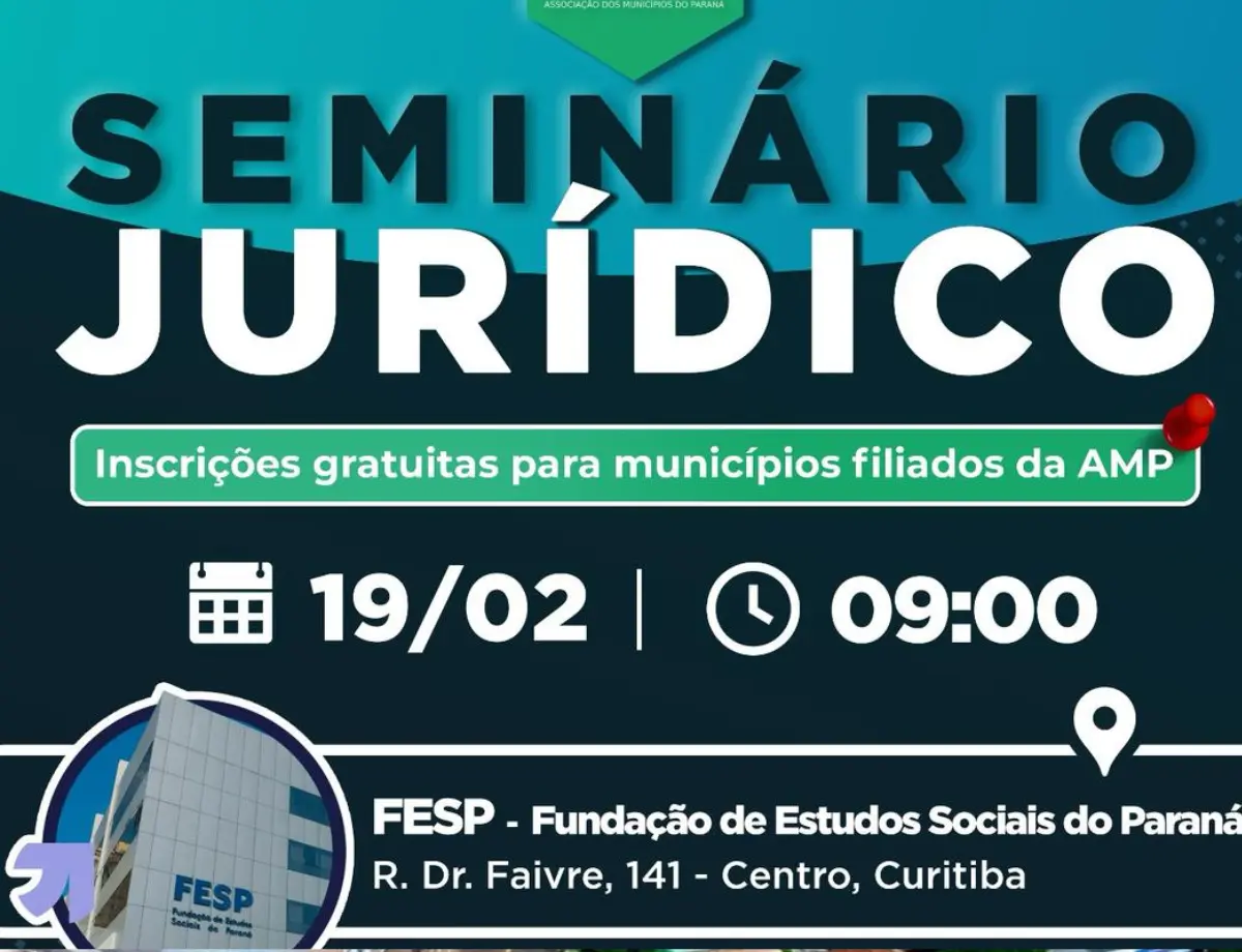 Curitiba sedia seminário jurídico para advogados e procuradores municipais do Paraná