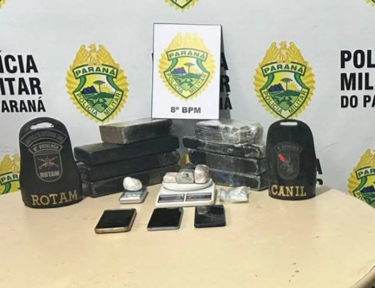 Dupla é presa por tráfico de drogas após ser flagrada com maconha e cocaína