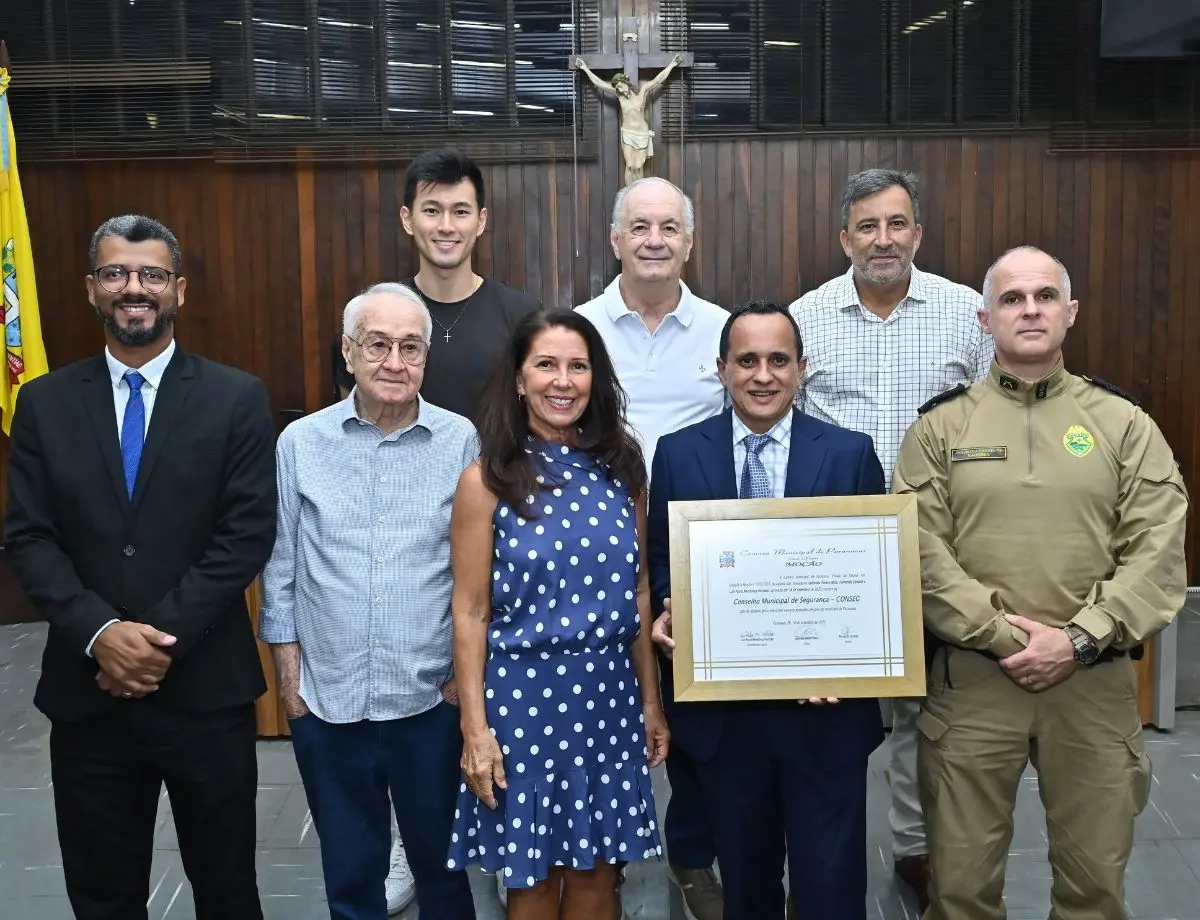 Conselho de Segurança de Paranavaí recebe homenagem da Câmara de Vereadores