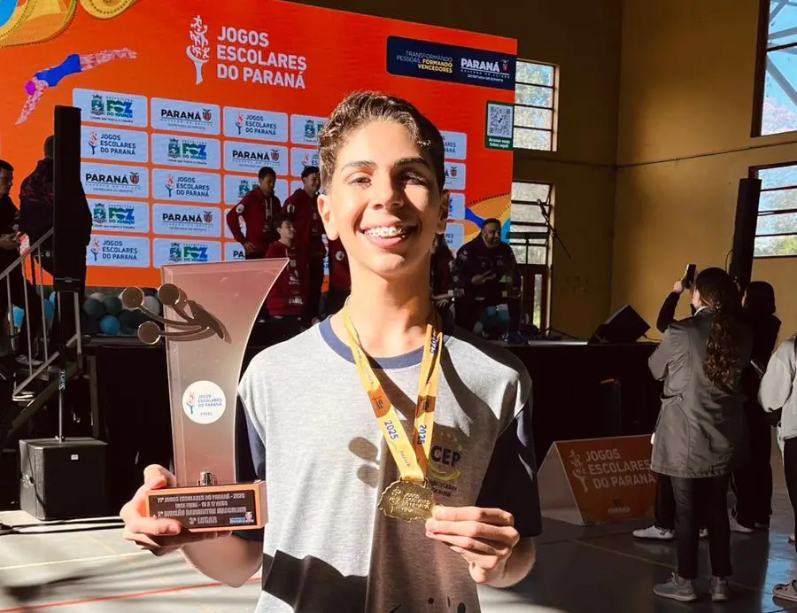 Aluno de Paranavaí conquista medalha de ouro nos Jogos Escolares do Paraná