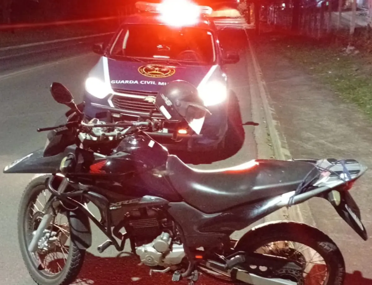 Guarda Municipal recupera motocicleta furtada horas depois do registro do boletim de ocorrência