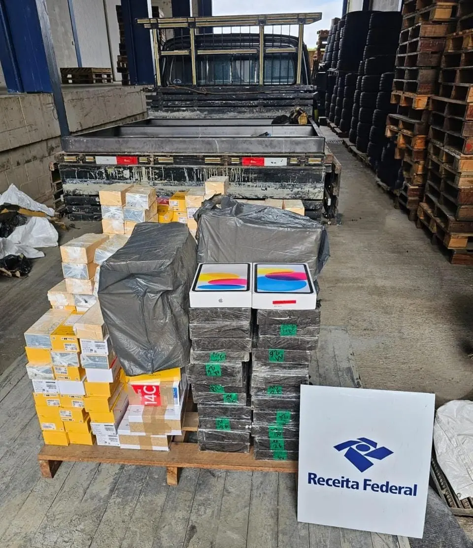 Receita Federal apreende carga de eletrônicos