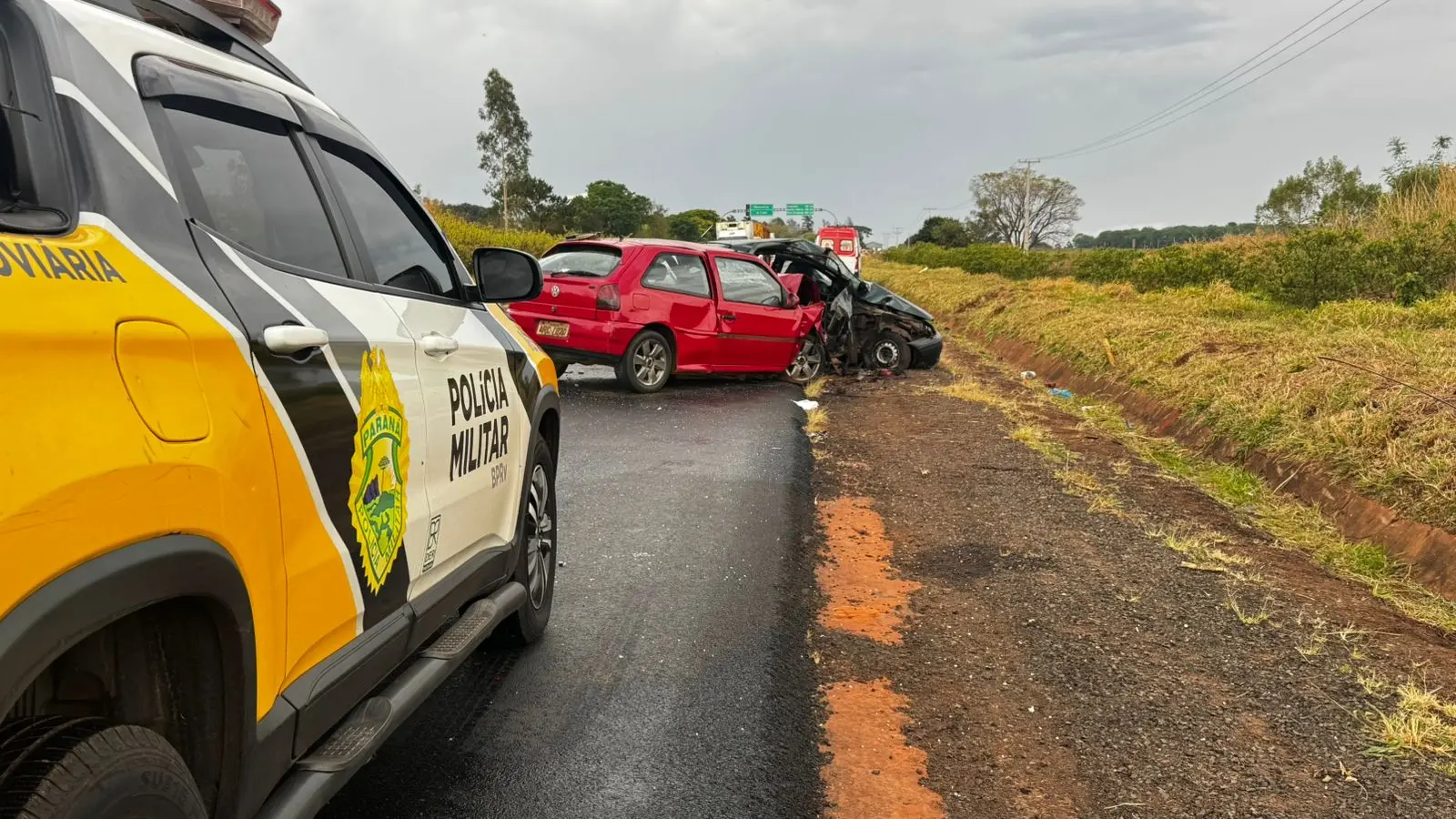 Bebê de 5 meses é resgatado pelo helicóptero do Samu após acidente entre carros na PR-463