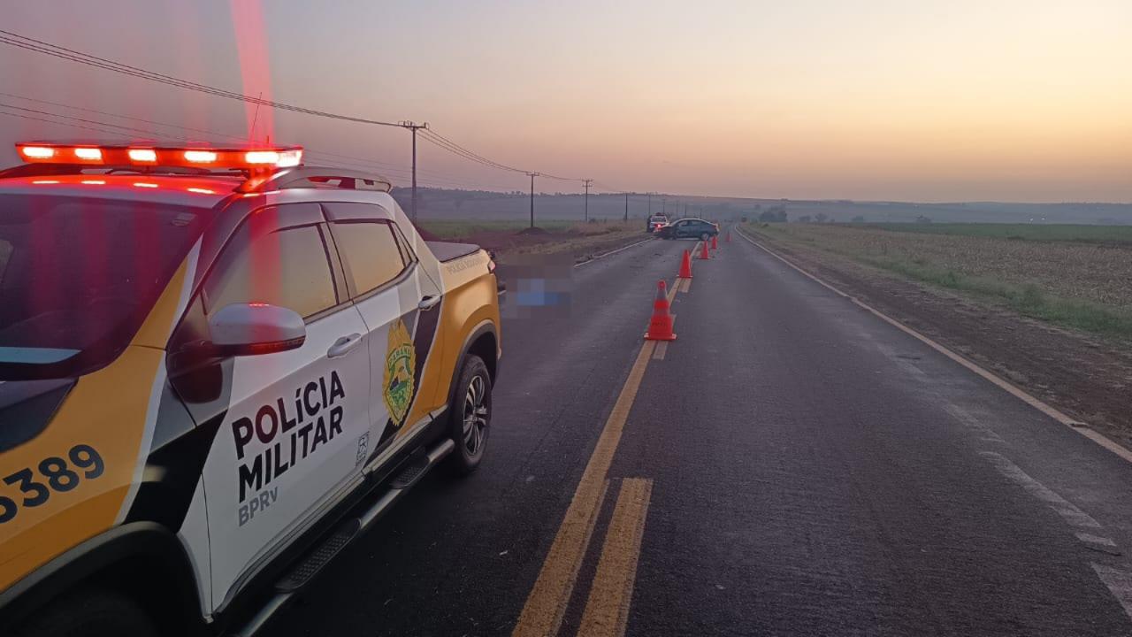 Colisão frontal na PR-463 mata motociclista de 32 anos