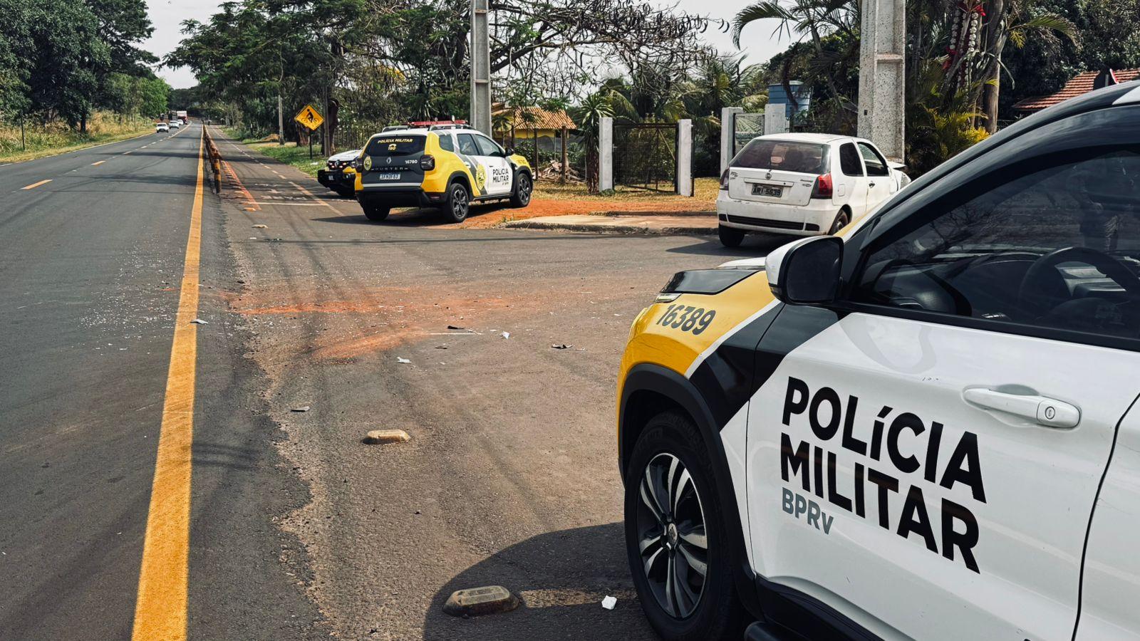 Acidente na PR-464 em Cruzeiro do Sul deixa dois motociclistas feridos